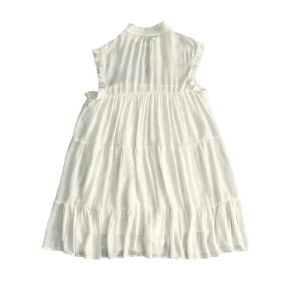 AND NOW THIS Women's Sleeveless Tiered Dress White - Picture 4 of 10